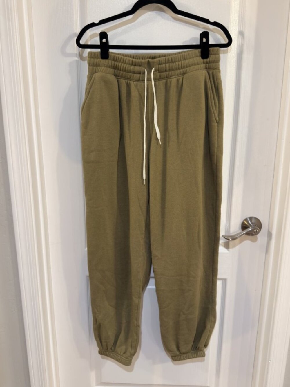 Gilded Intent Olive Green Drawstring Jogger Sweatpants L Large